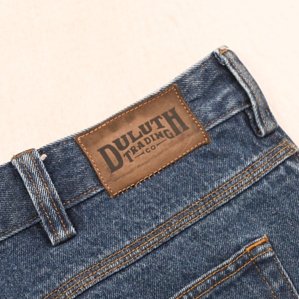 Duluth Trading Co Denim Blue Jeans Rugged Straight‎ Leg Mens Size 42 x 30